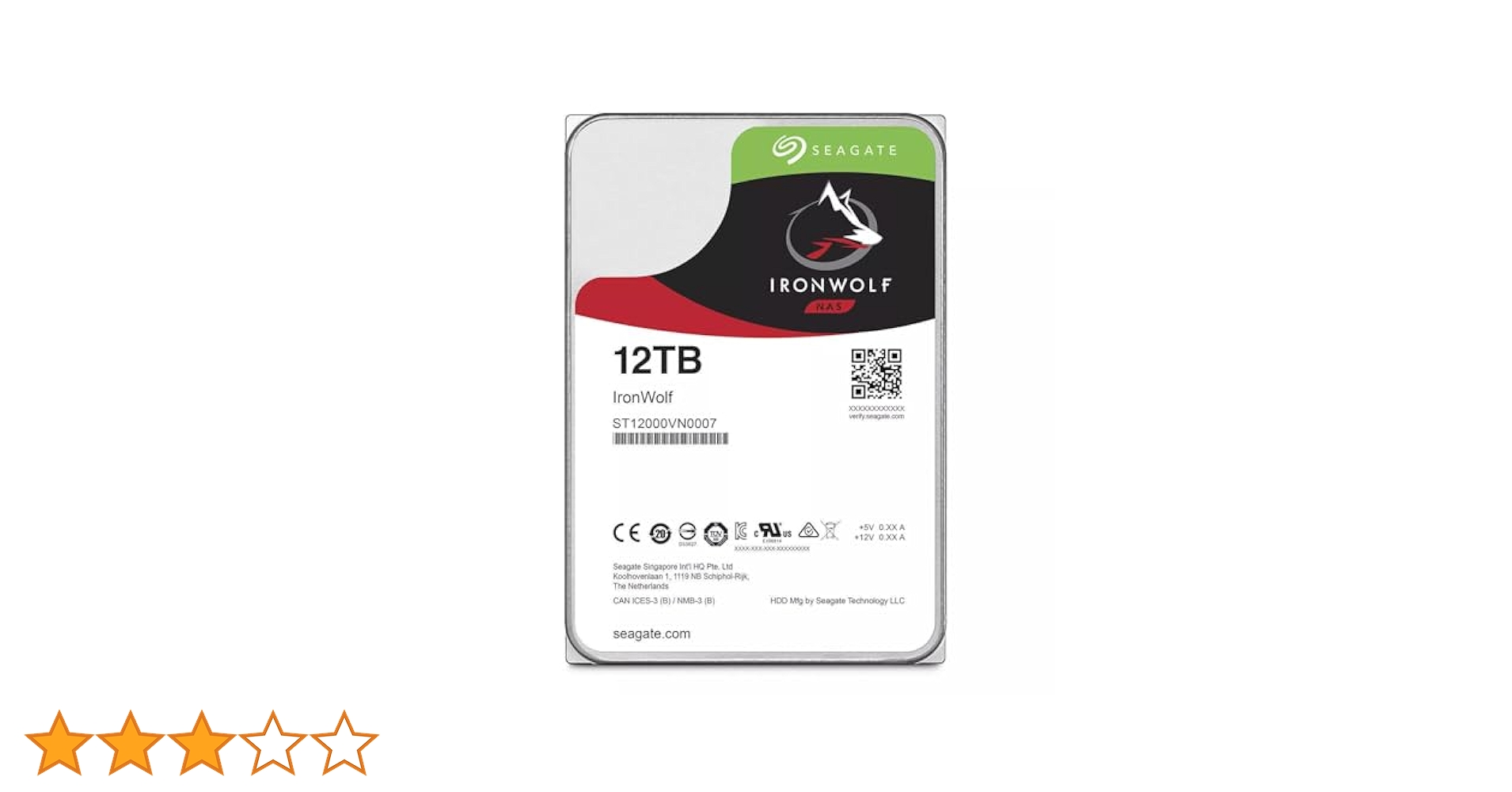 内蔵型ハードディスクドライブ Seagate IronWolf 12TB HDD ST12000VN0007 Amazon.com: Seagate IronWolf ST12000VN0007 12 TB 3.5
